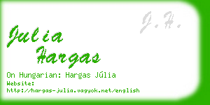 julia hargas business card